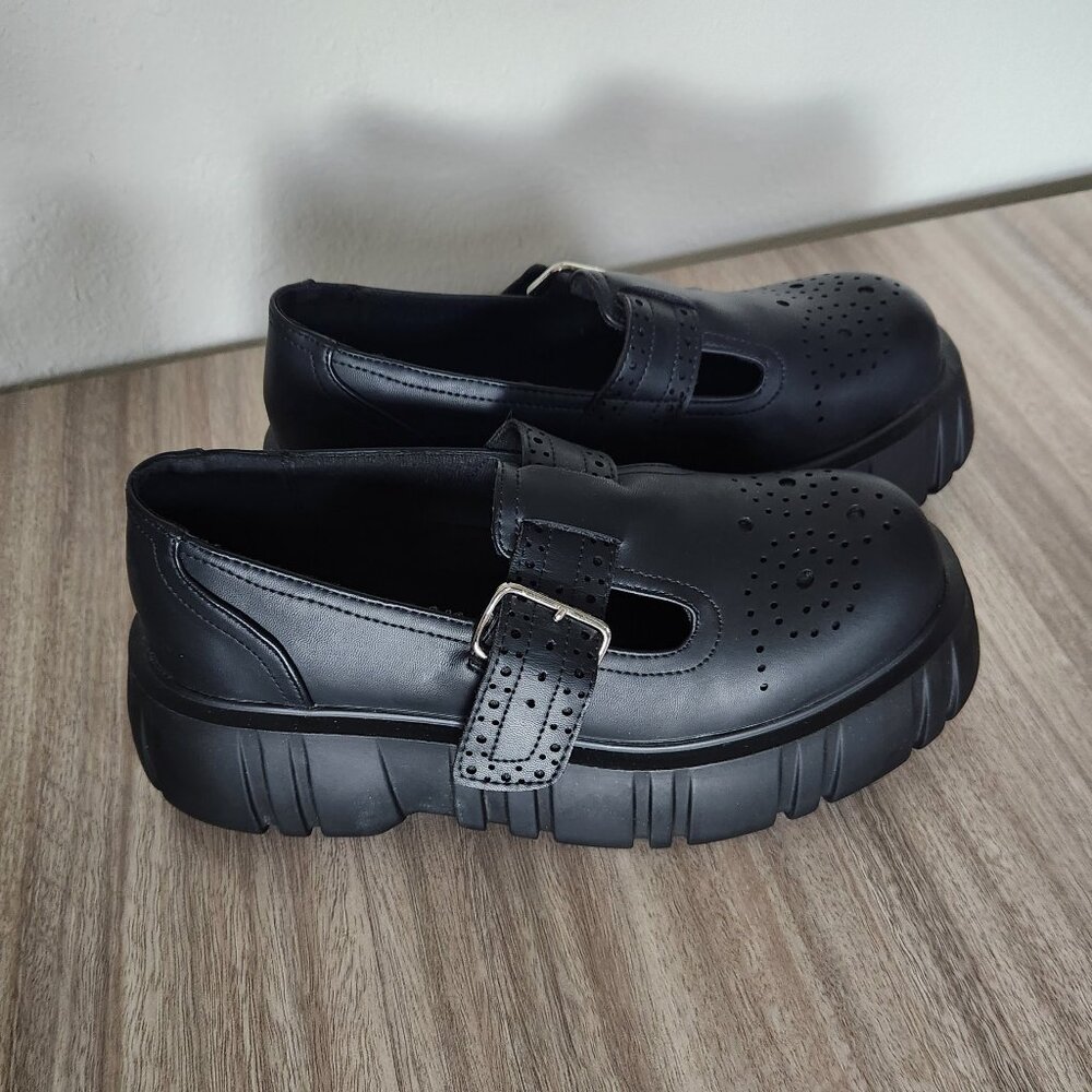 Black TUKskin™ T-Bar Anarchic Airship Brogue